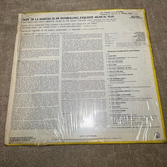 Man of La Mancha original cast vintage vinyl record from 1973 - Picture 3 of 10